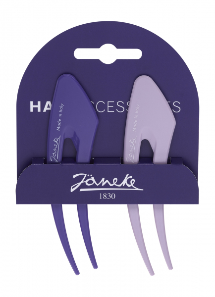 Janeke Hair Pins Big Violet Набор из двух заколок для волос